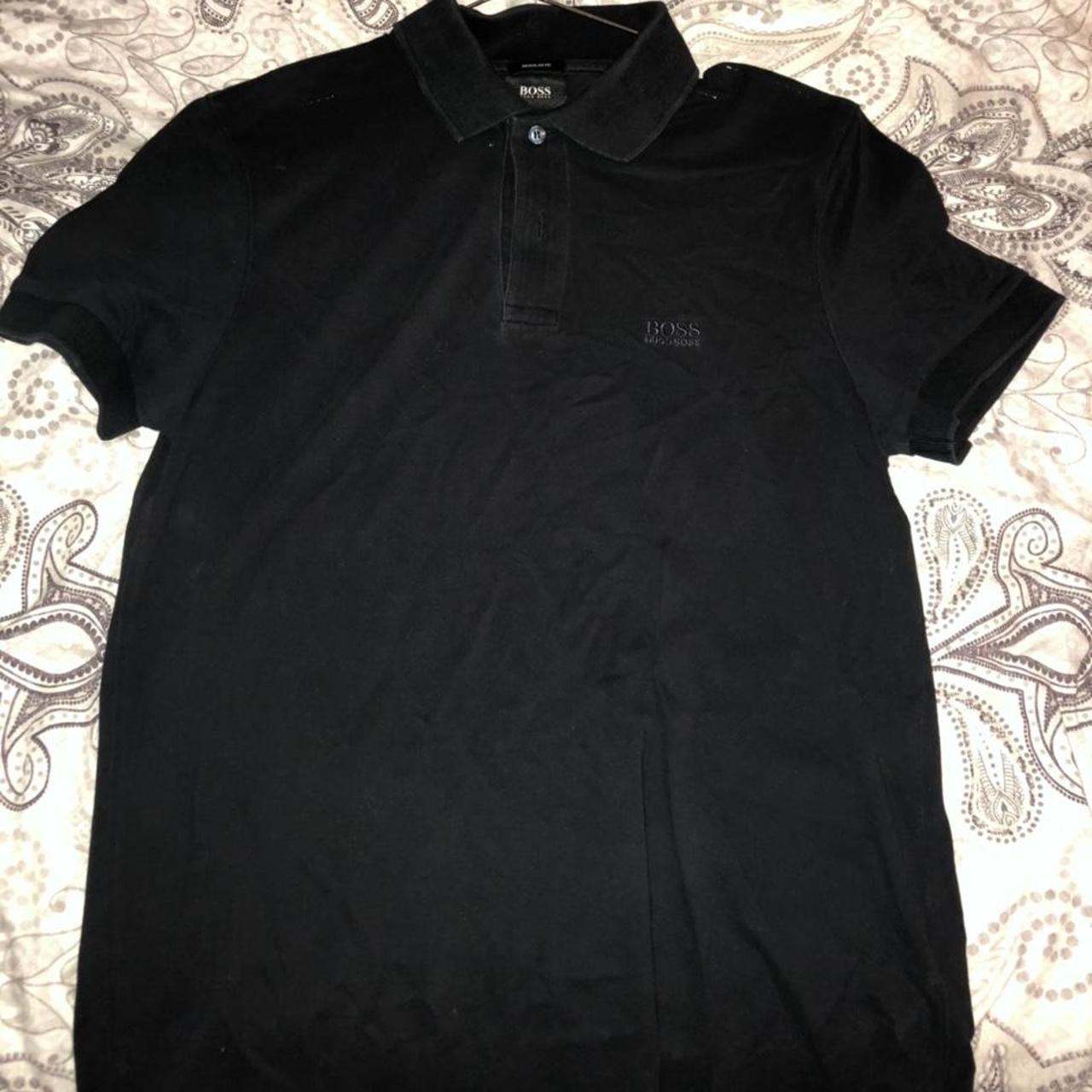 Men’s black Hugo boss t shirt. Size is regular fit... - Depop