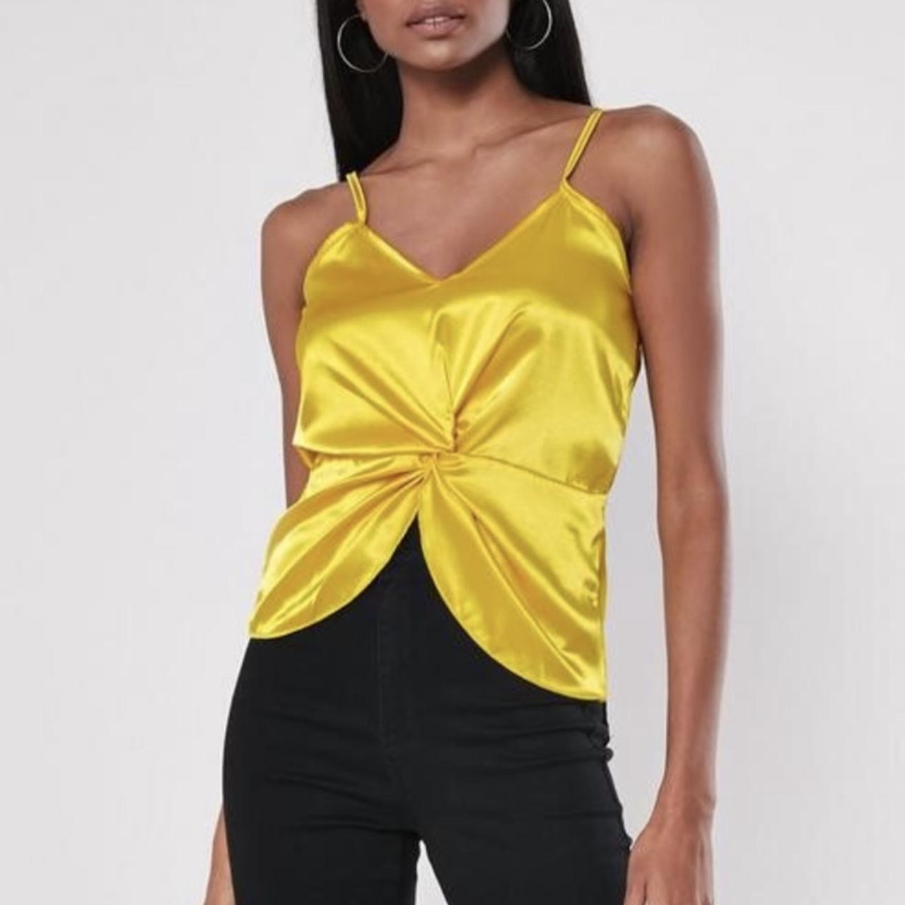 Missguided satin top outlet