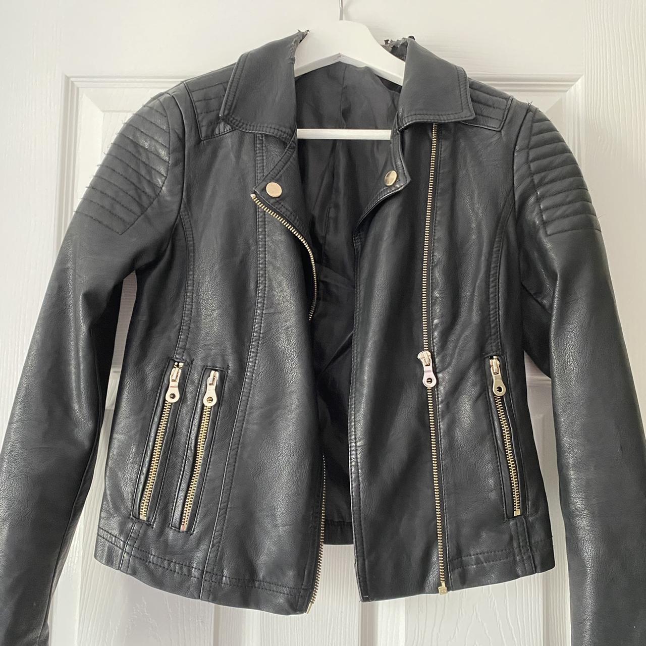 miss selfridge petite leather jacket