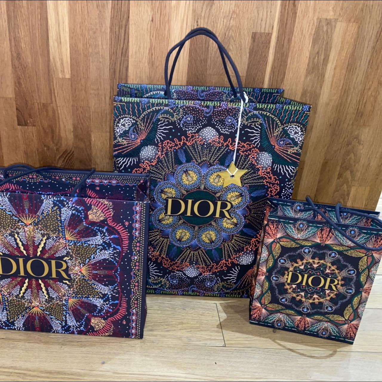 Dior  Bags  Dior Paper Shopping Bag With Ribbon And Gold Star Charm   Poshmark