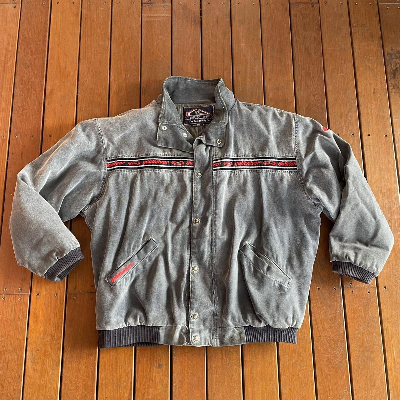 Vintage Quiksilver Jacket Faded Grey Size M but... - Depop