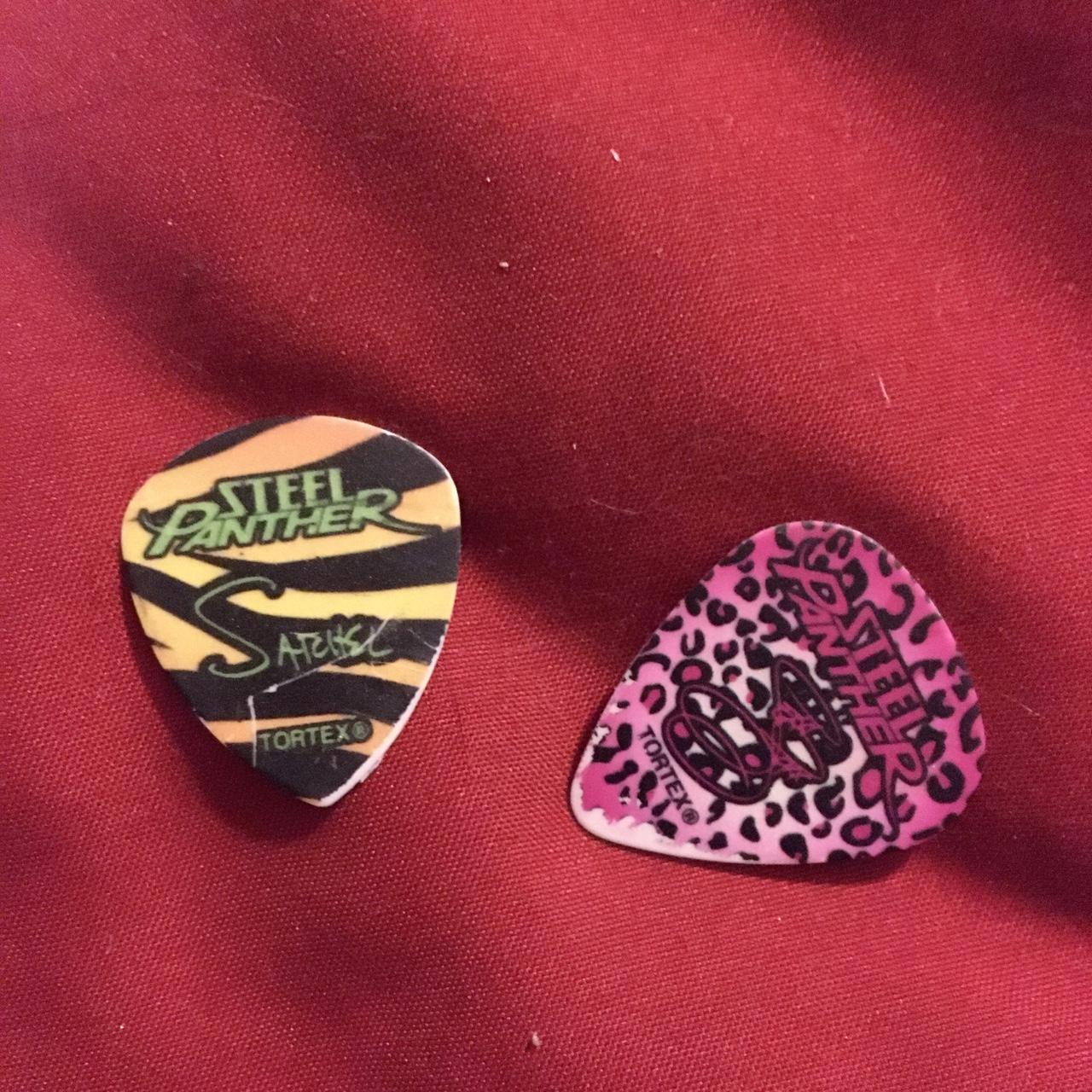 Steel panther guitar picks stage used from the... Depop