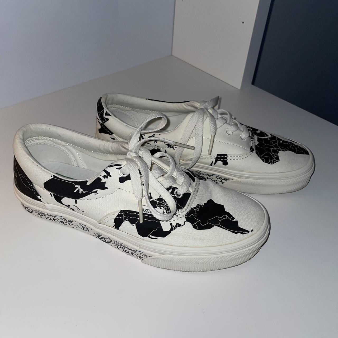 Vans Women S Black And White Trainers Depop   P0 