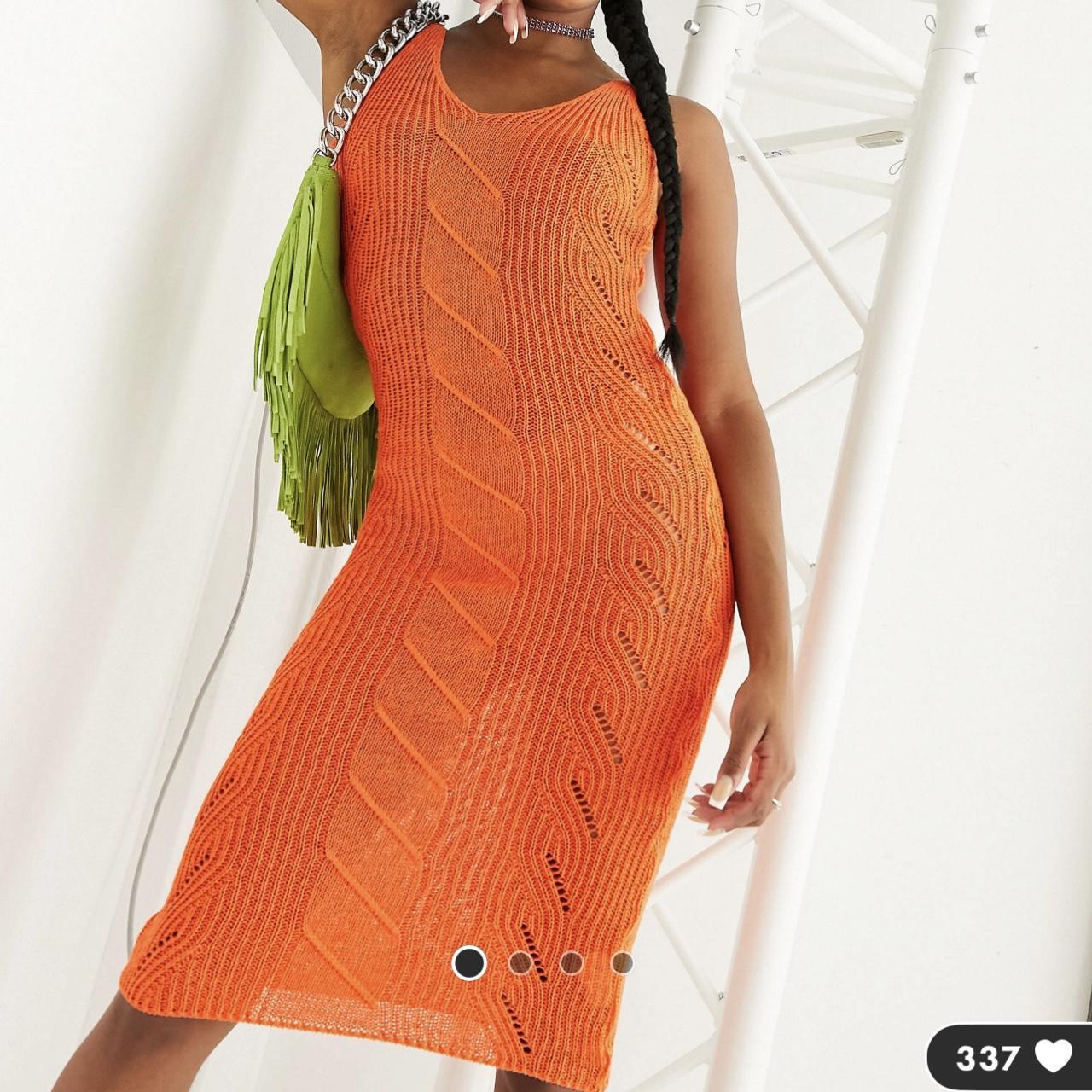 I saw it store first orange dress