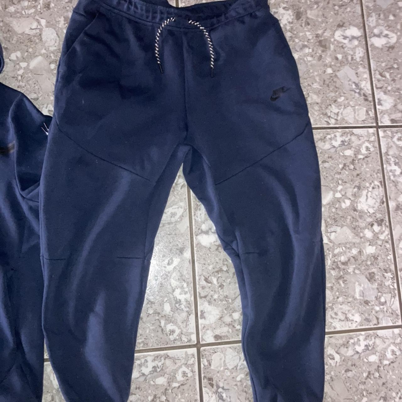 Men’s Nike tech fleece tracksuit full set Navy blue... Depop