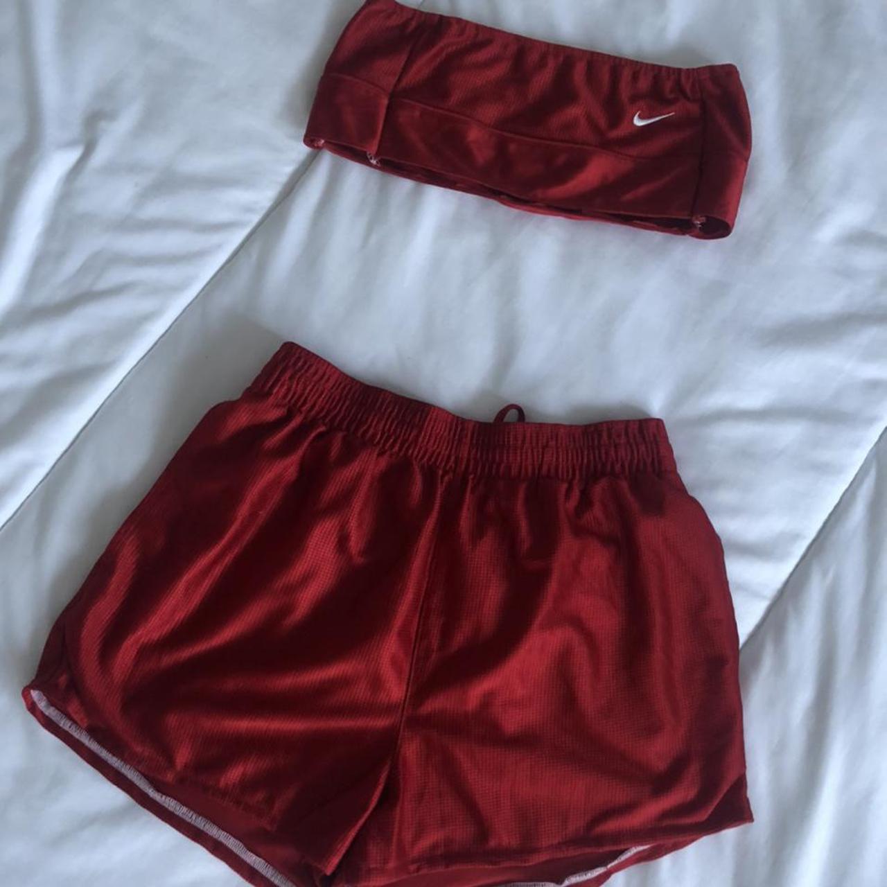 Nike bandeau hotsell and shorts set