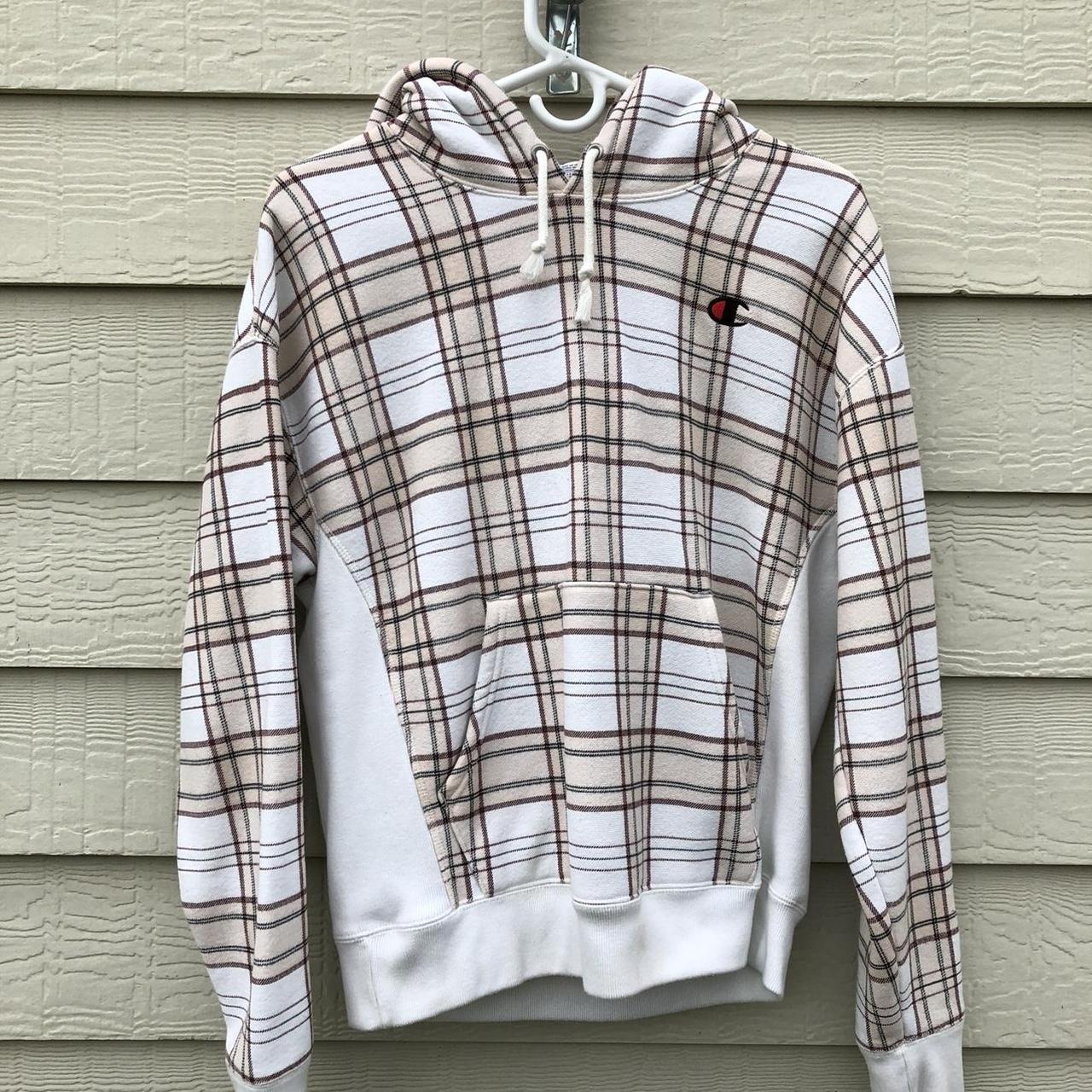 plaid champion hoodie