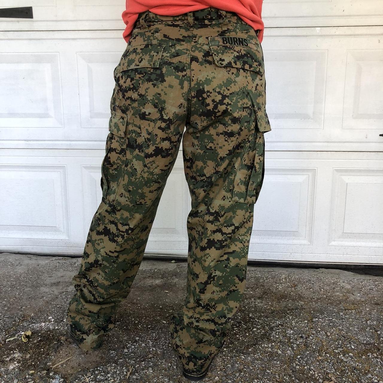 Camo Army Cargo Pants women's camouflage cargo... Depop