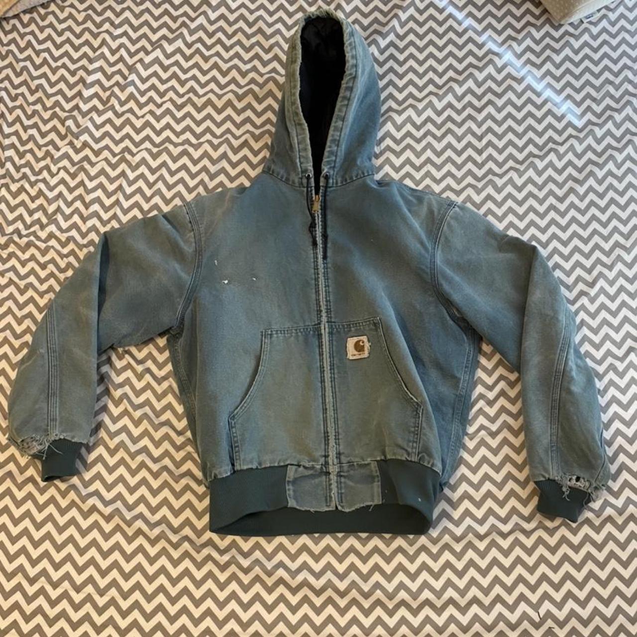 vintage teal carhartt jacket