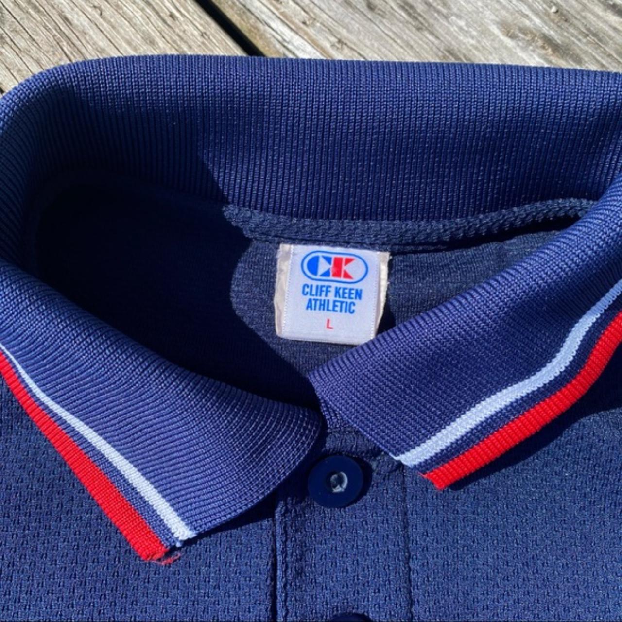 Vintage 80s baseball umpire polo shirt NYSBUA (NY... Depop