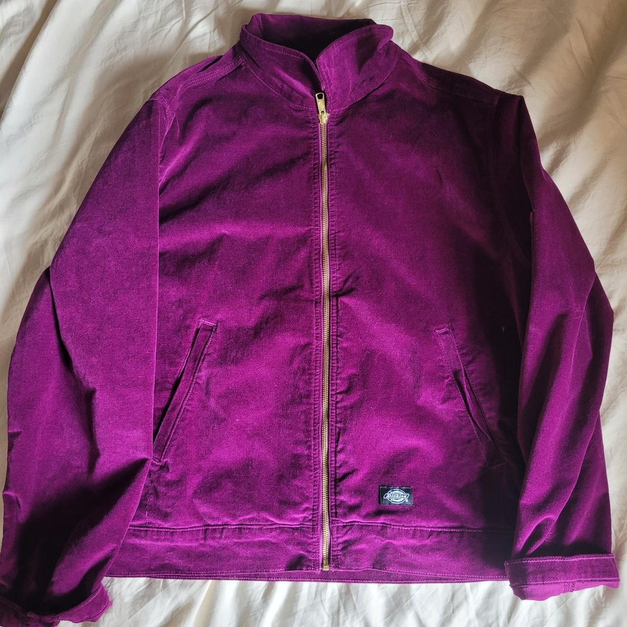 Purple Velvet Dickies Harington / Vintage Gold Zip - Depop