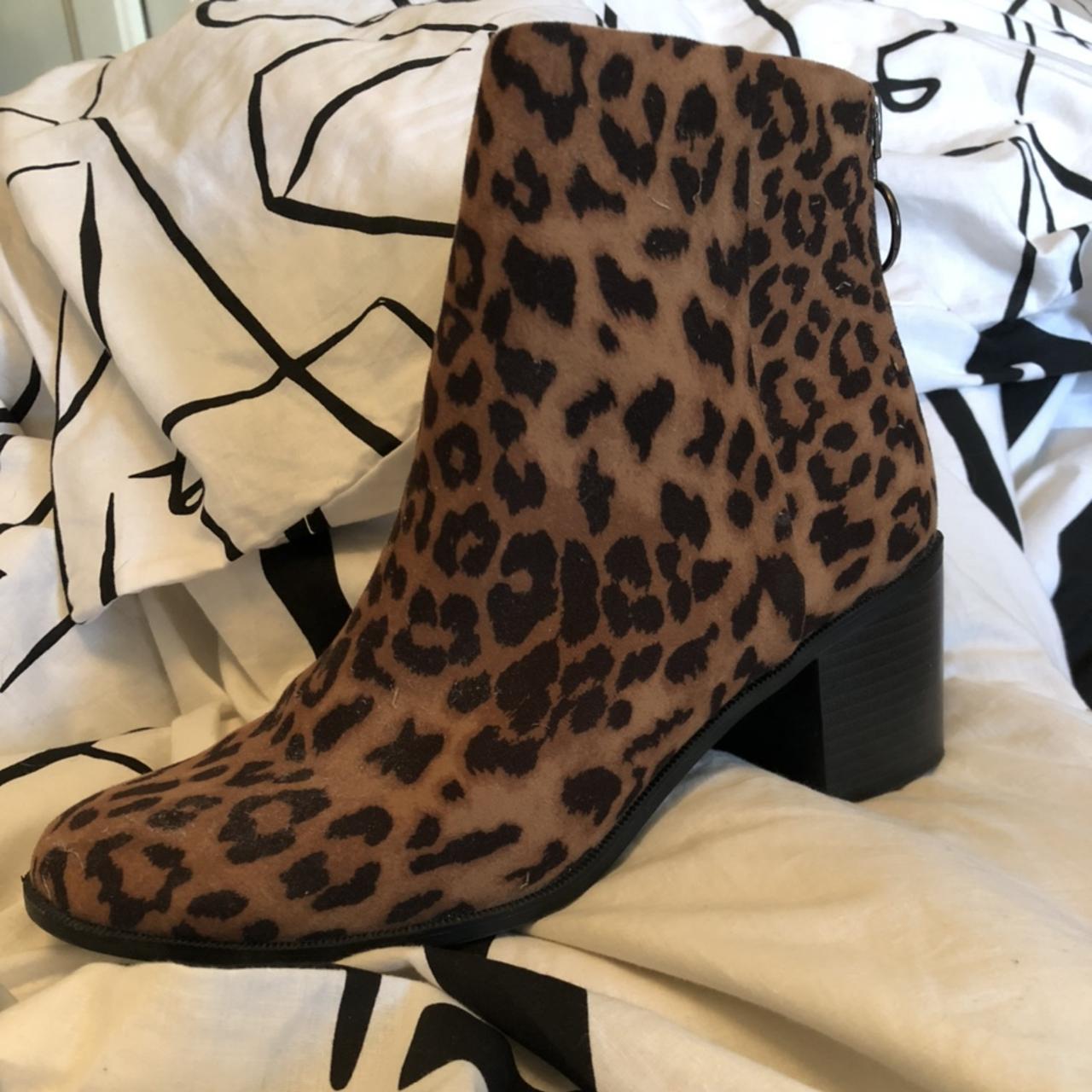 New look cheetah pattern boots. Worn once perfect Depop