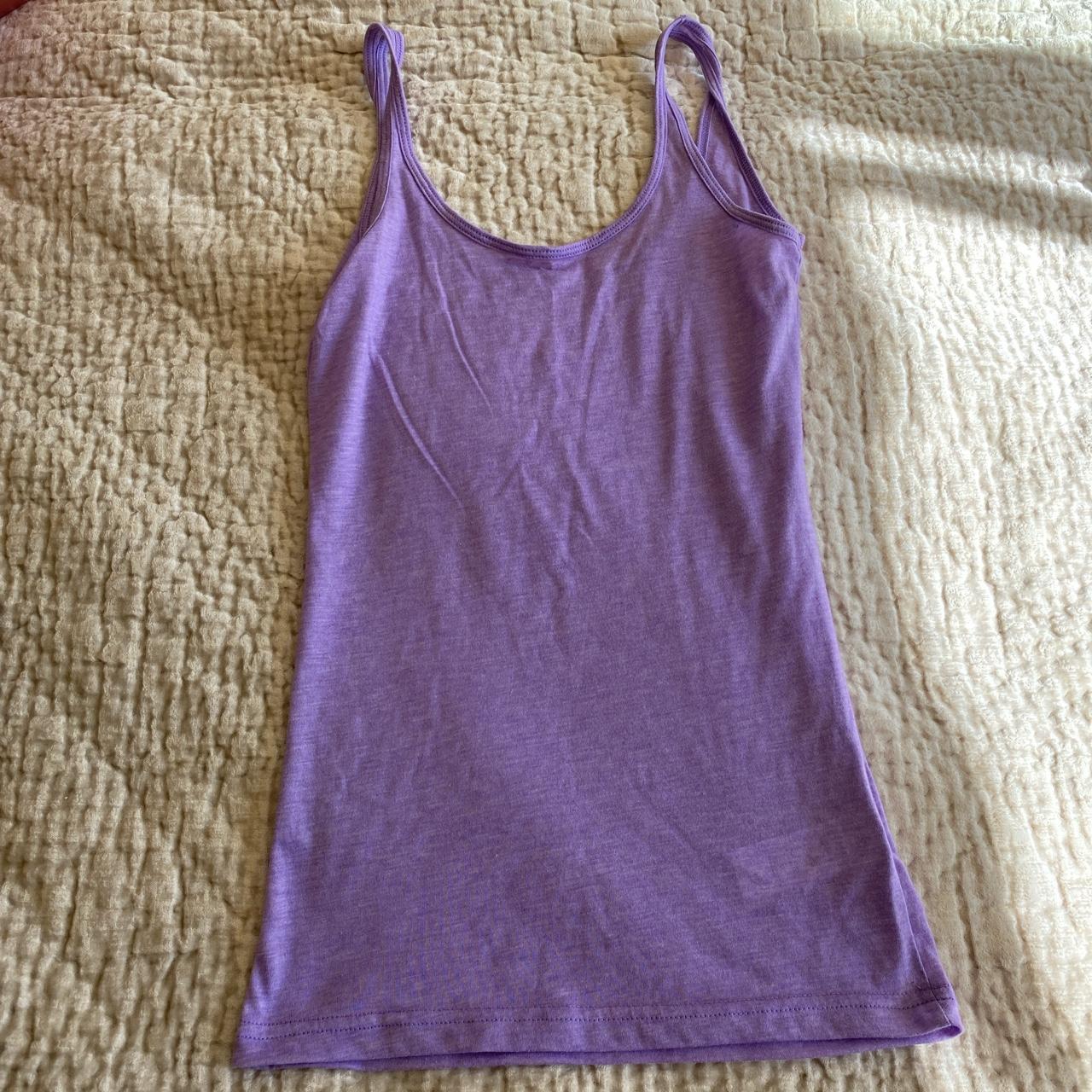 Neon light purple tank top vest by ASOS in UK Size... - Depop