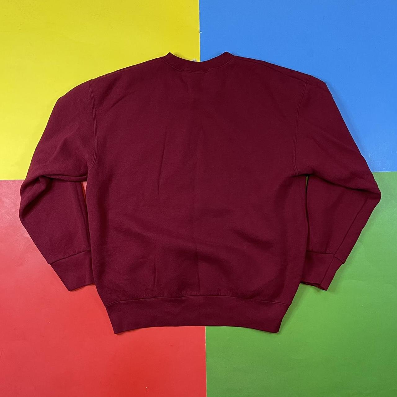 Men's Burgundy and Cream Sweatshirt (4)