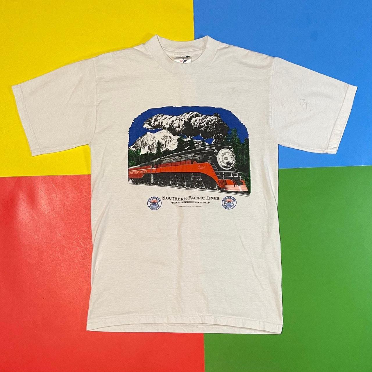 Vintage train shirt, Souther Pacific Train tee.... - Depop