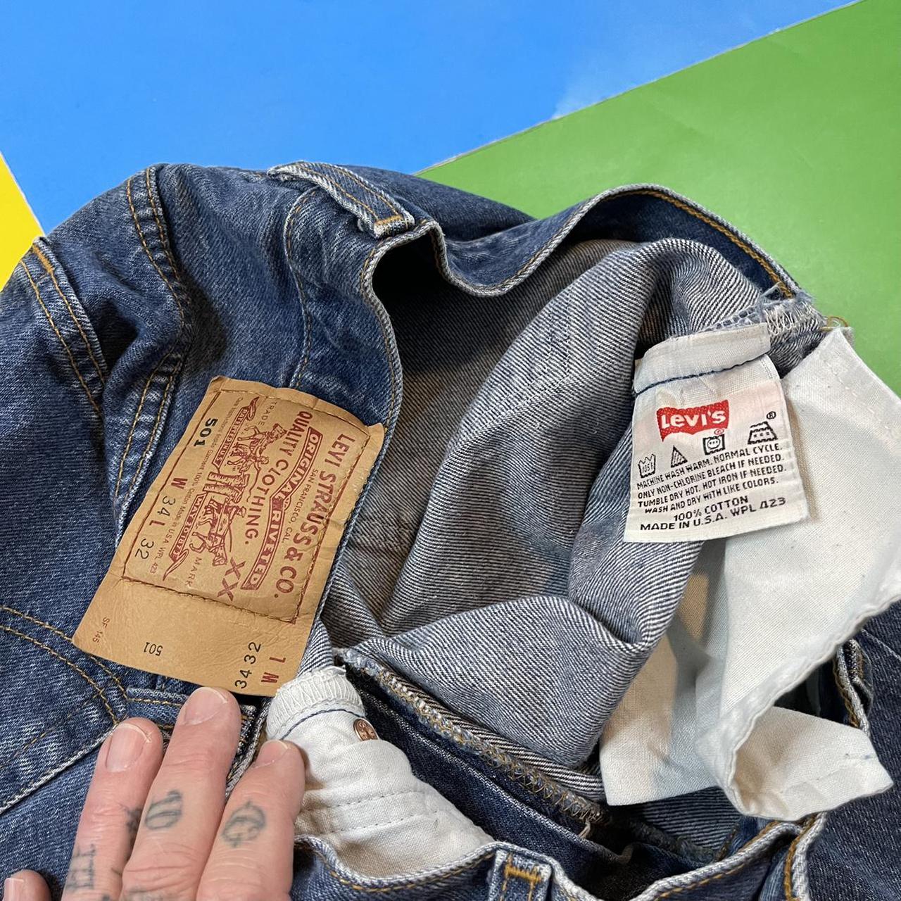 Vintage 501 Levi’s jeans. 90’s Medium wash denim.... - Depop