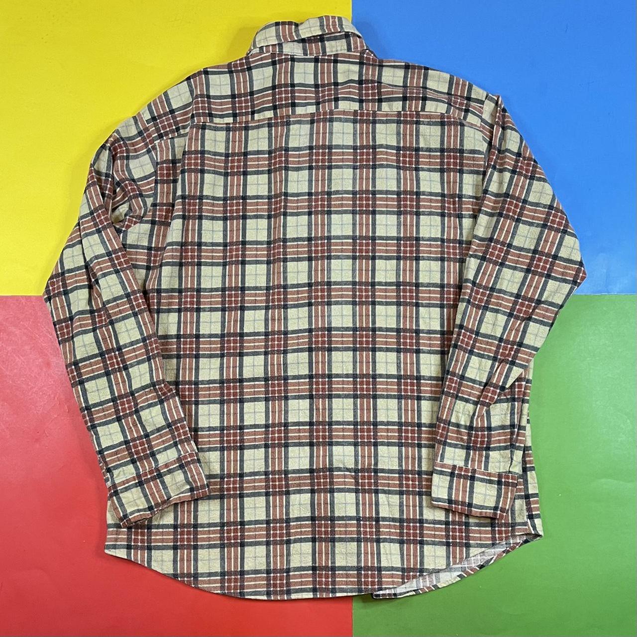 Vintage flannel shirt. 80’s/90’s earth tone plaid... - Depop