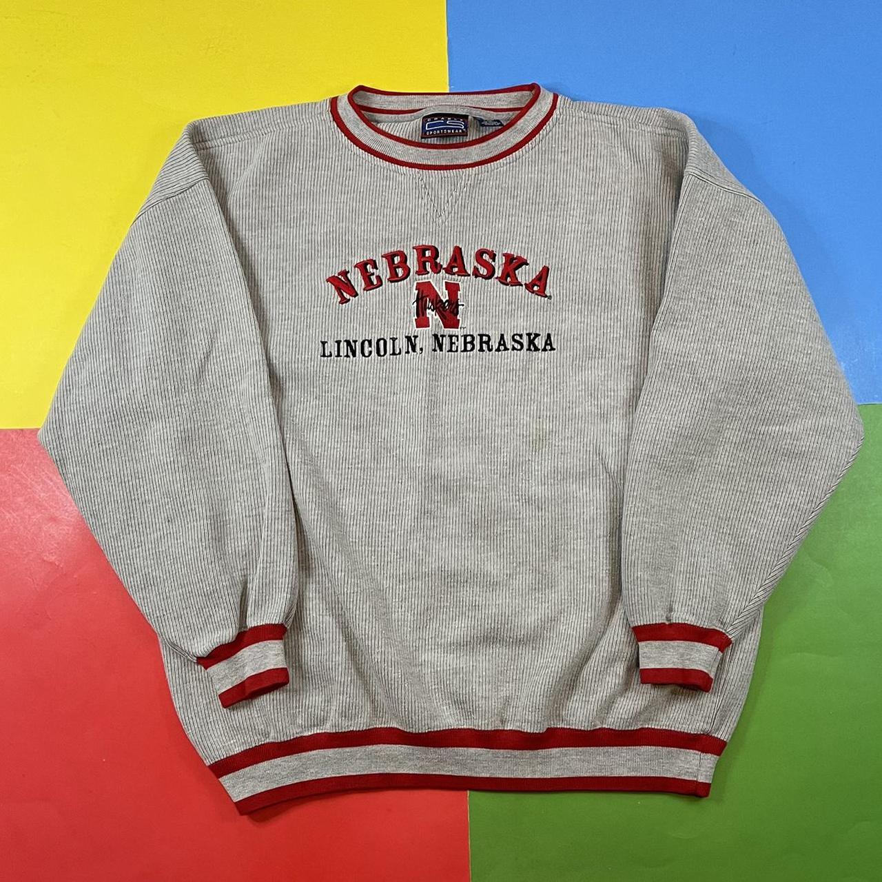 Vintage Huskers sweatshirt. 90’s embroidered... - Depop