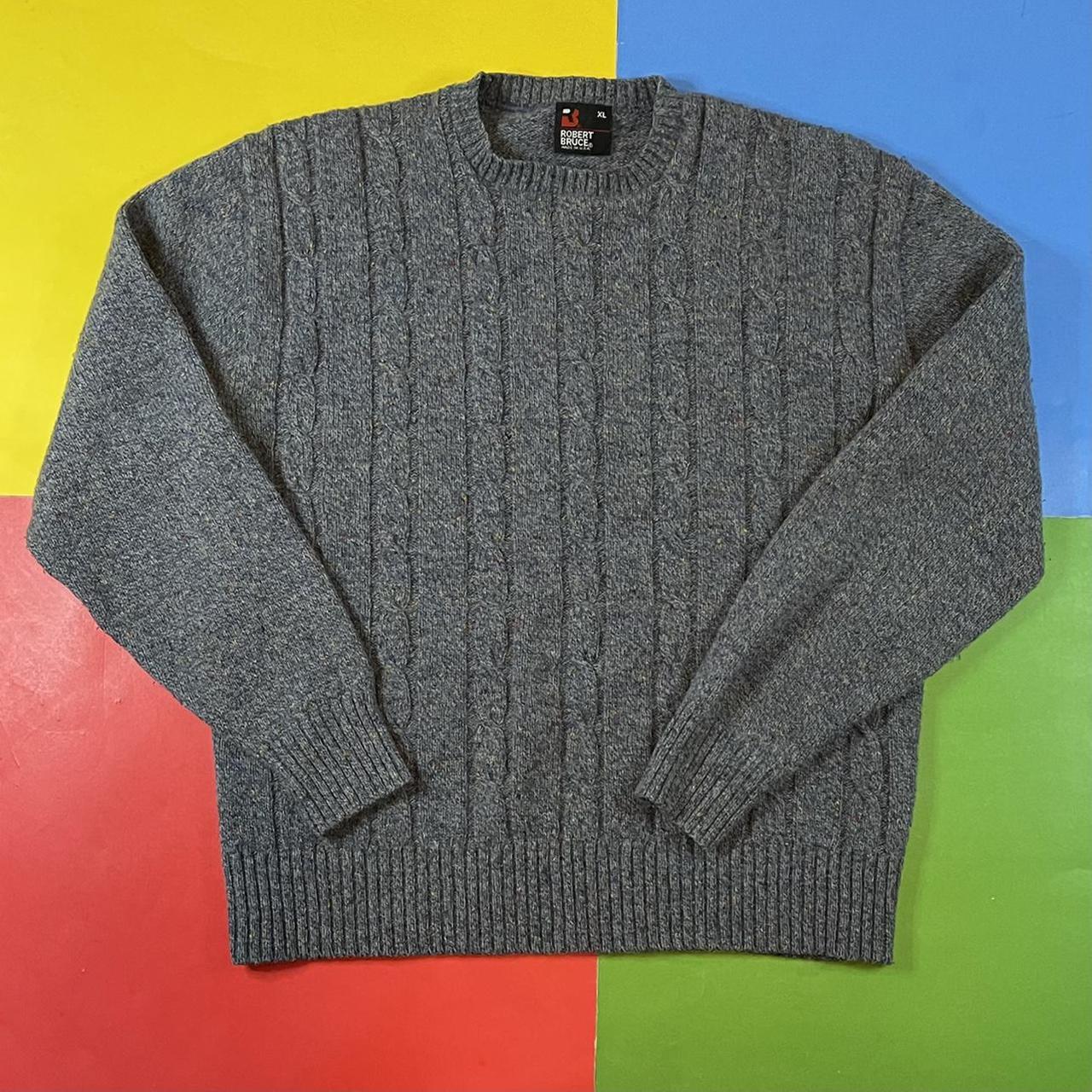 Vintage knit sweater. 90’s wool blend sweater by... - Depop