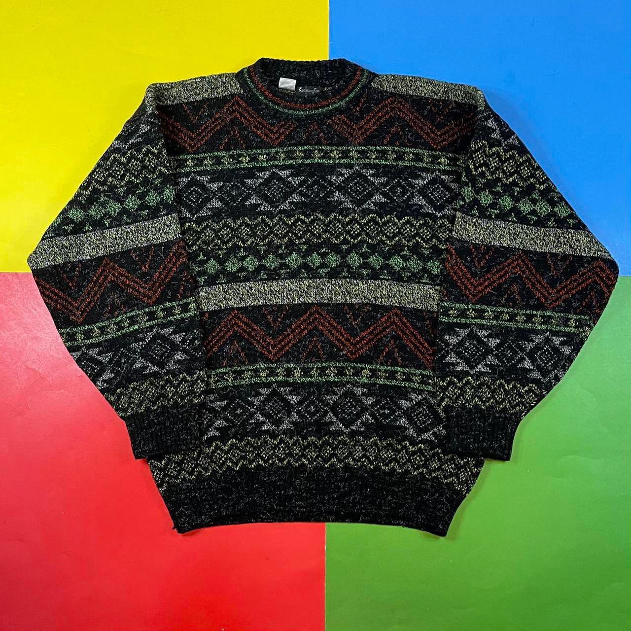 Vintage Italian sweater. 90’s knit sweater with... - Depop