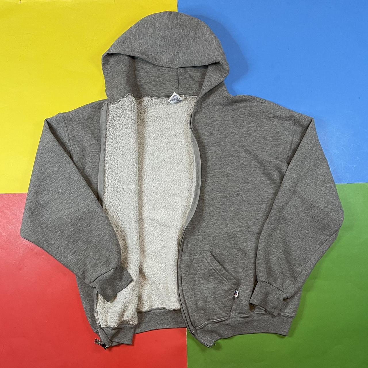 Vintage Russell hoodie. 90’s Russell Athletic zip up... Depop