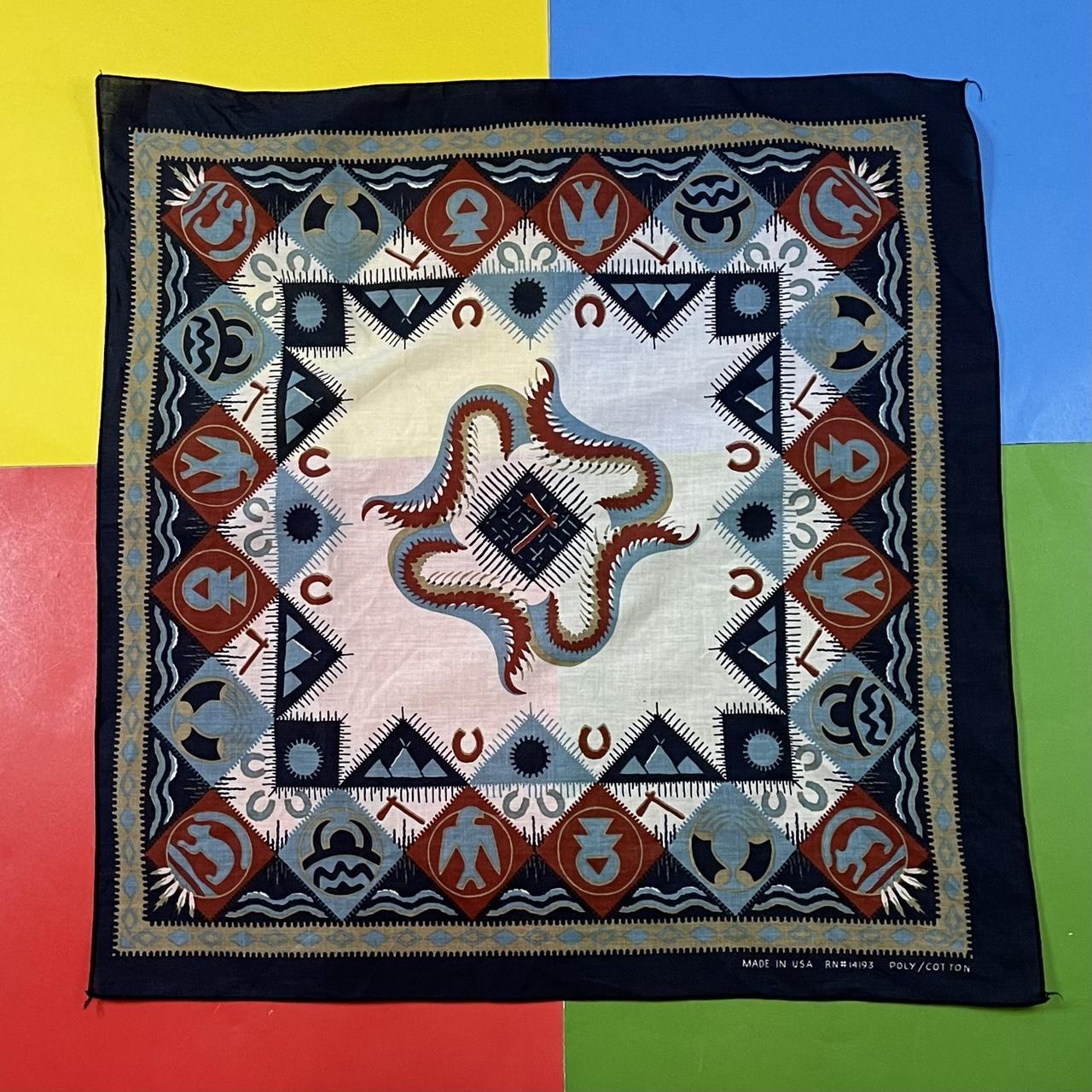 Vintage southwestern bandana. 90’s bandana with... Depop