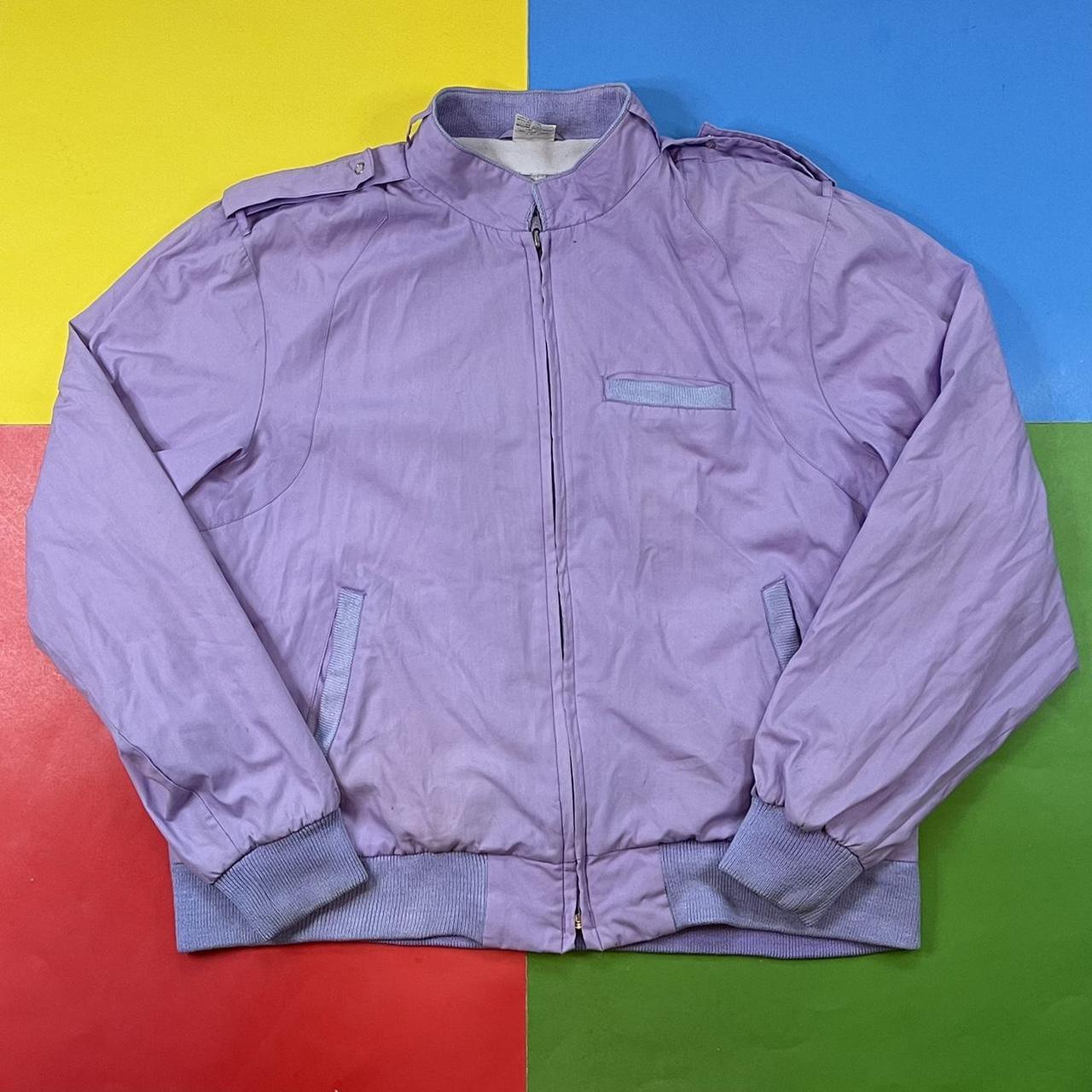 Vintage purple jacket. 80’s “Members Only style”... - Depop