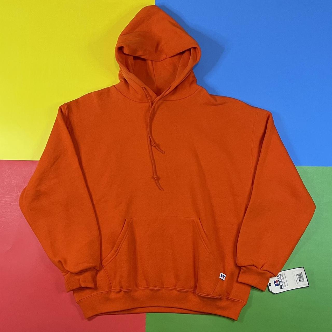 Vintage Russell Athletic hoodie. Burnt orange.... - Depop