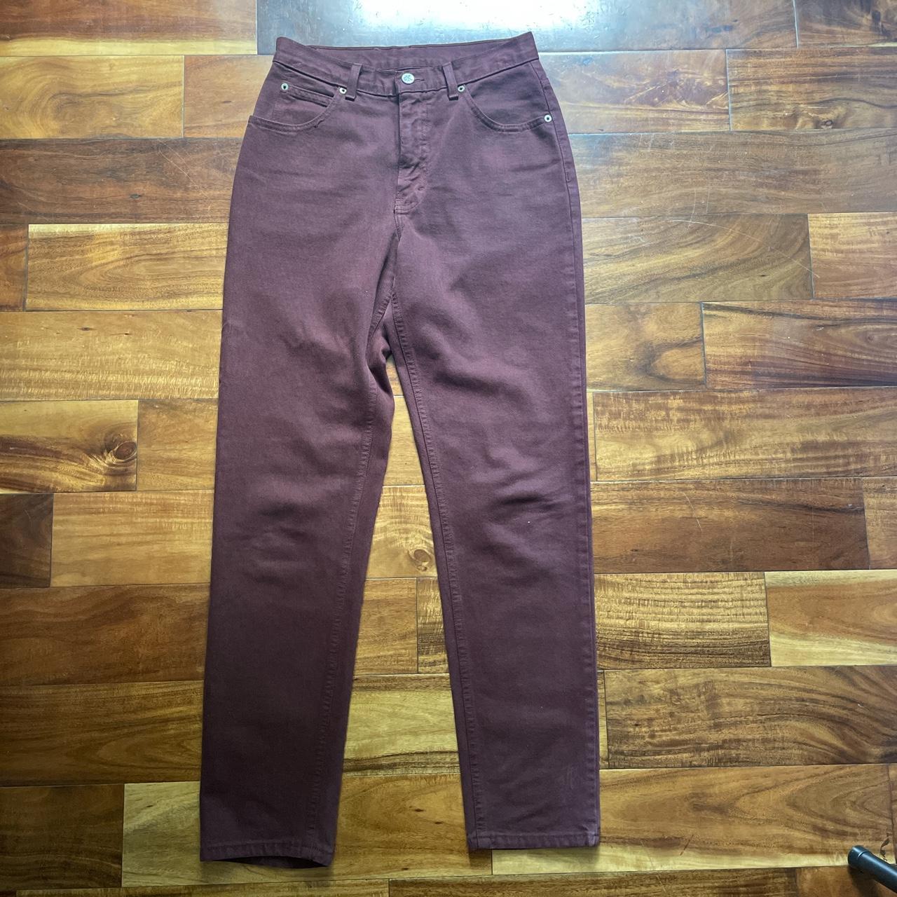 Product Image 1 - Maroon high waisted jeans by