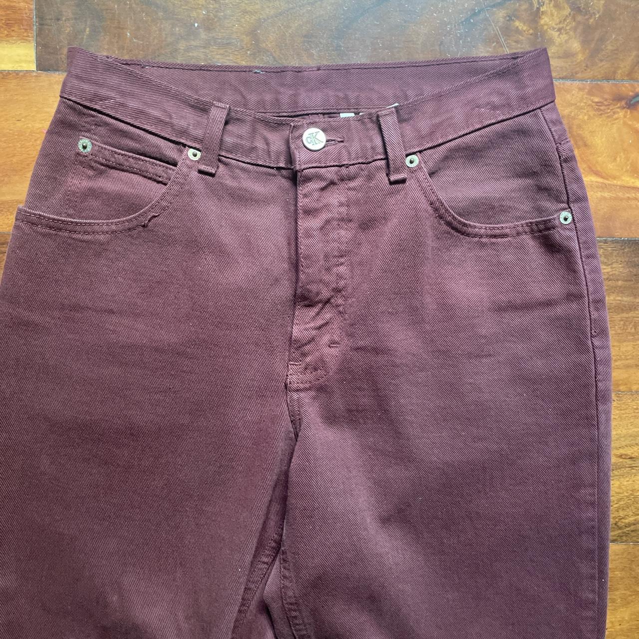 Product Image 2 - Maroon high waisted jeans by