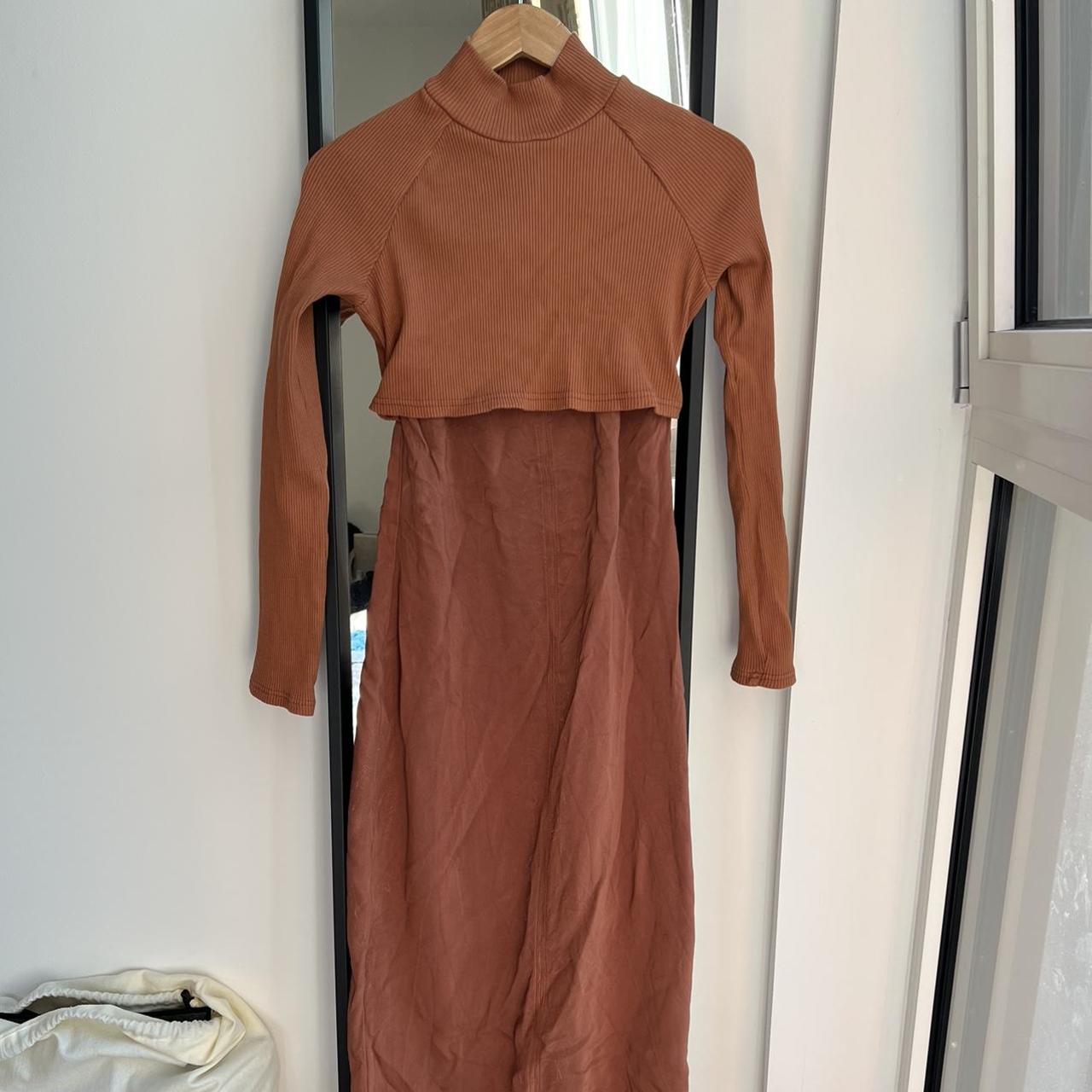 Zara copper colour 2in 1 dress Great condition... Depop