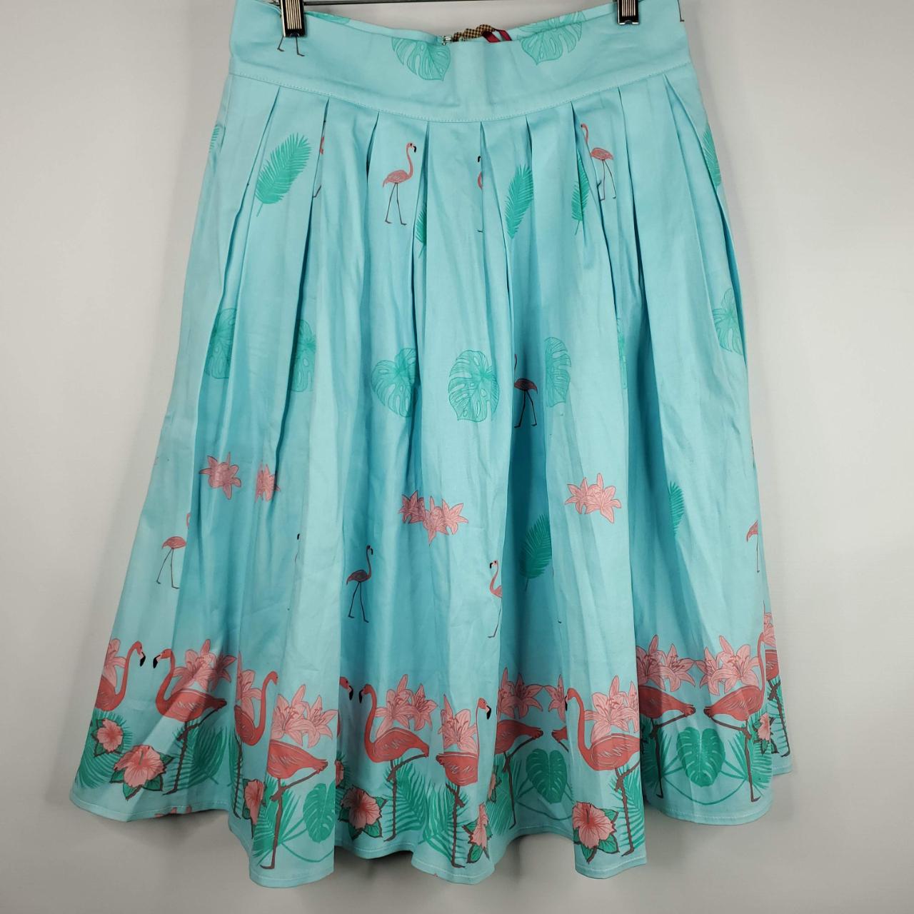 Women's Blue and Pink Skirt Depop