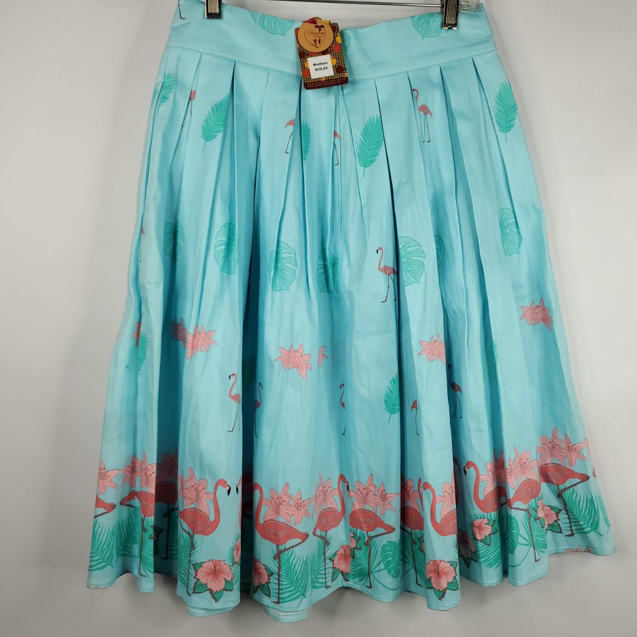 Women's Blue and Pink Skirt Depop