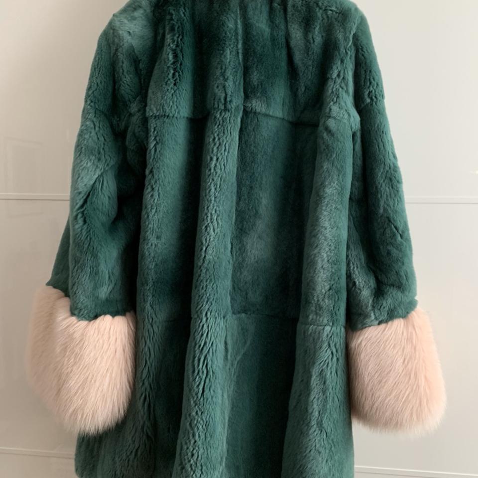 Pelliccia Castoro rasato verde e Volpe rosa. - Depop