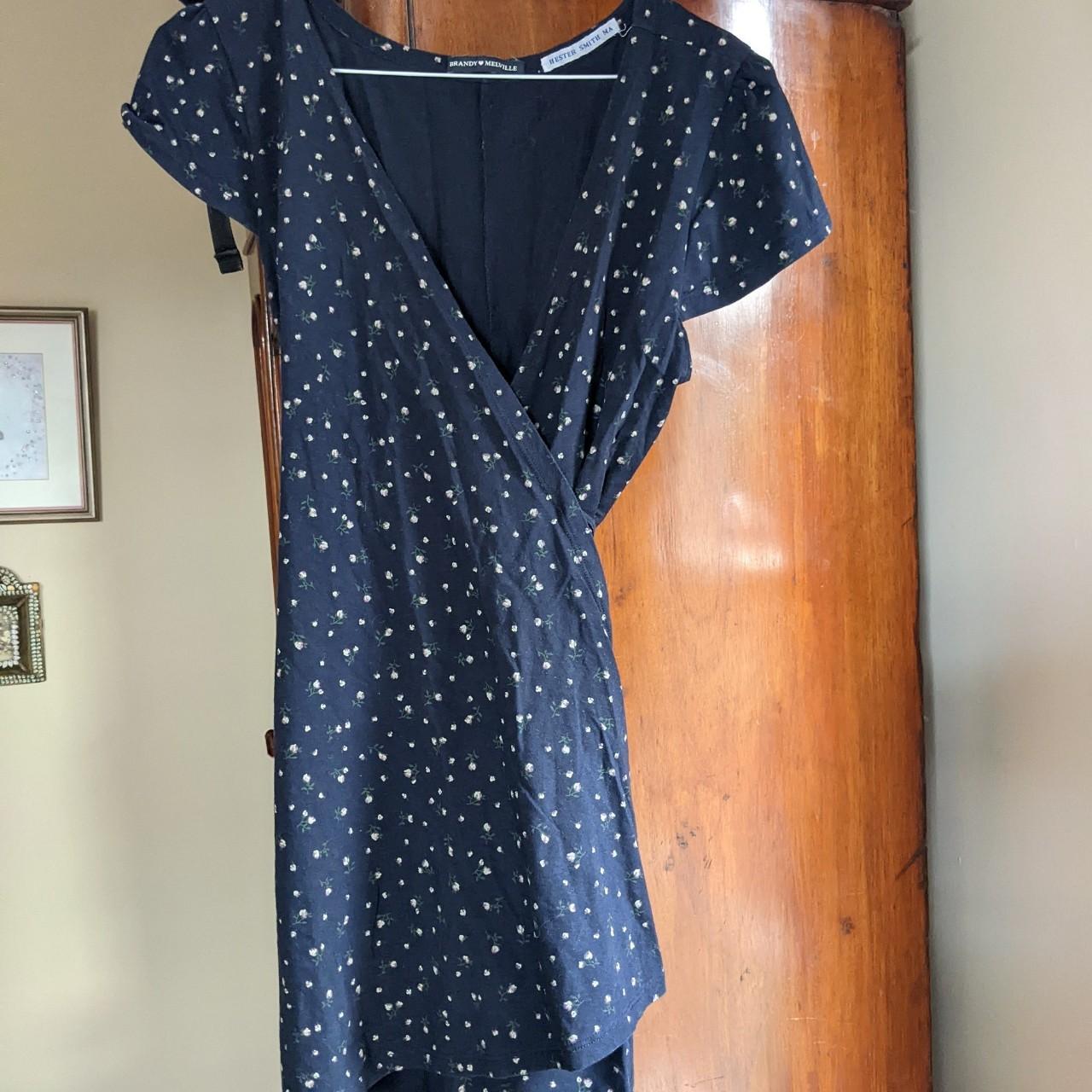 Brandy Melville Women's Navy Dress Depop