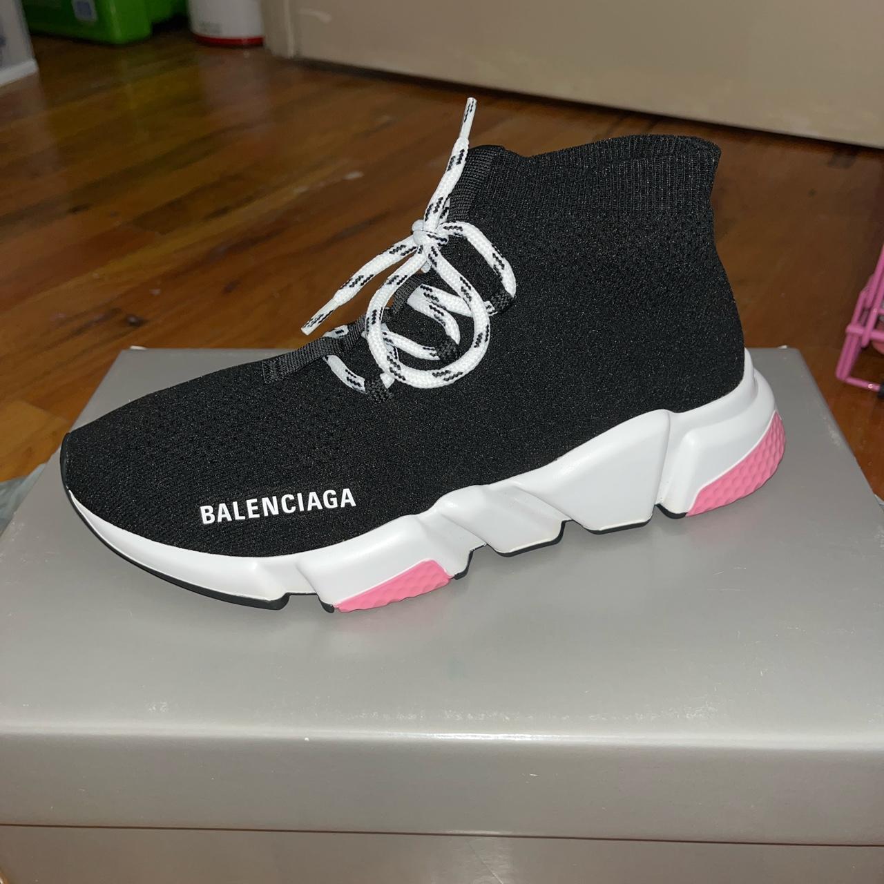 balenciaga speed lace up pink