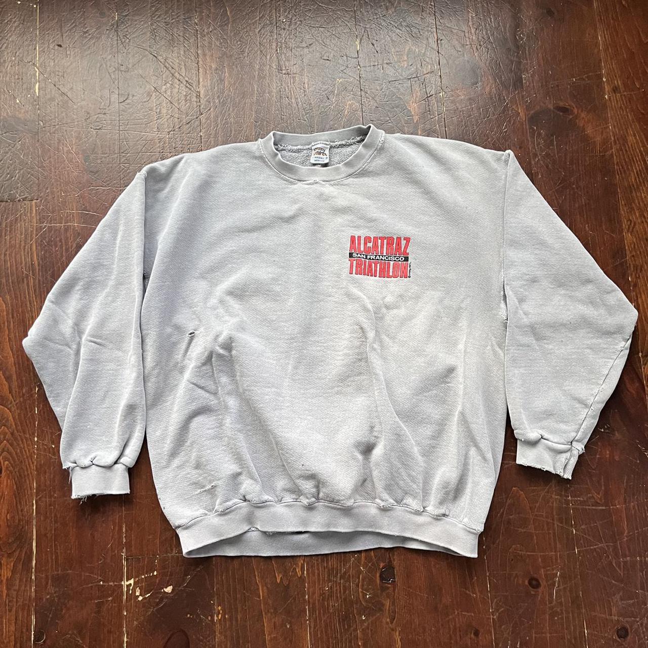 Vintage Alcatraz Triathlon Crewneck Sweatshirt... - Depop