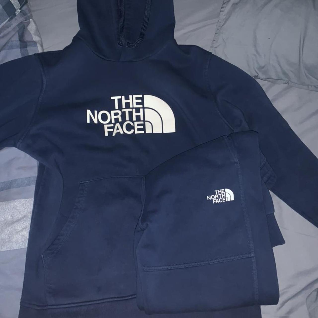 navy north face tracksuit