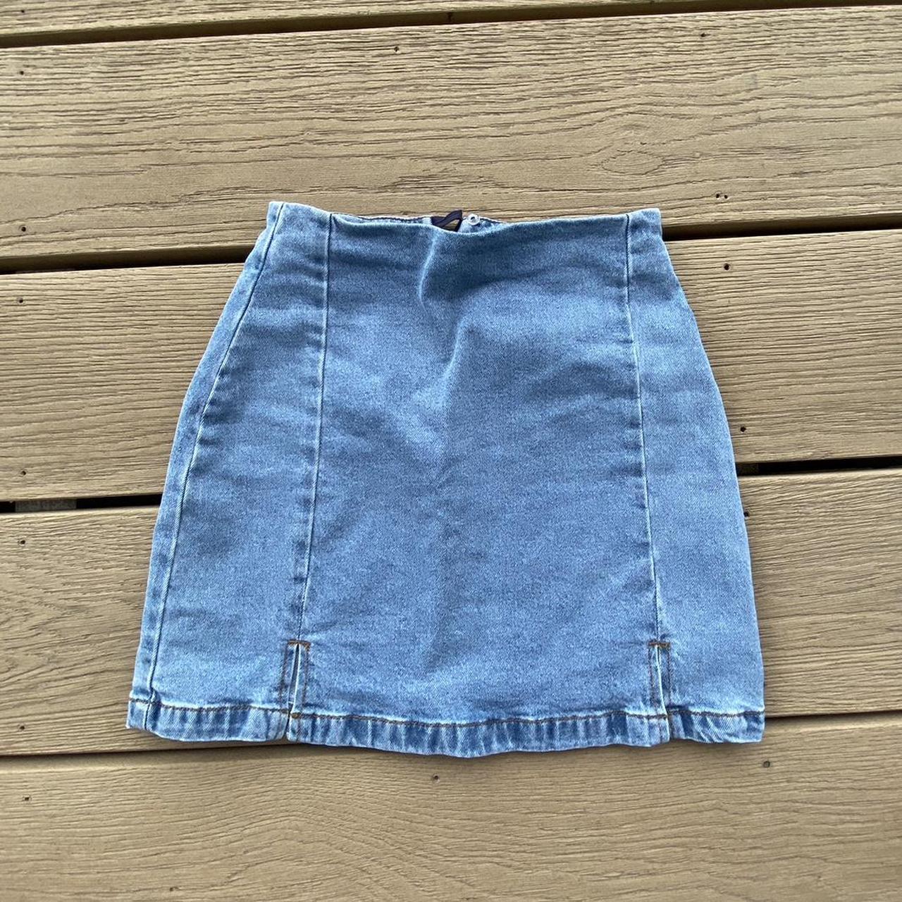 Brandy Melville high waisted denim cara skirt Best... Depop