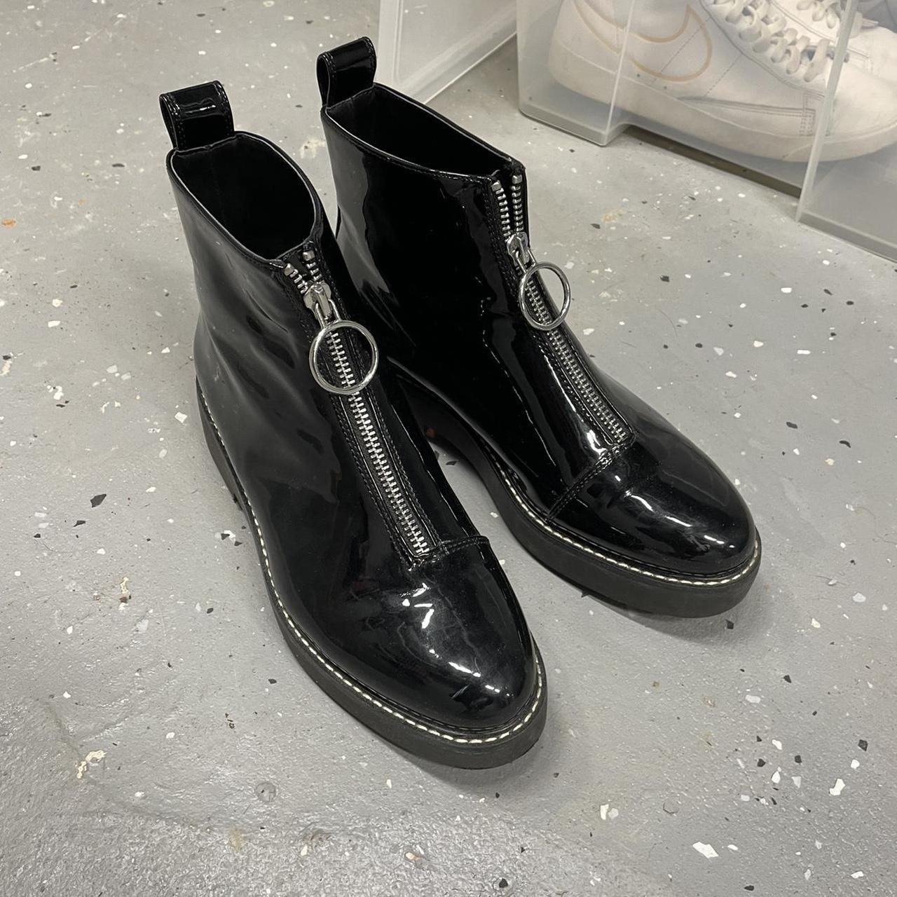 Zara zip front sales boots