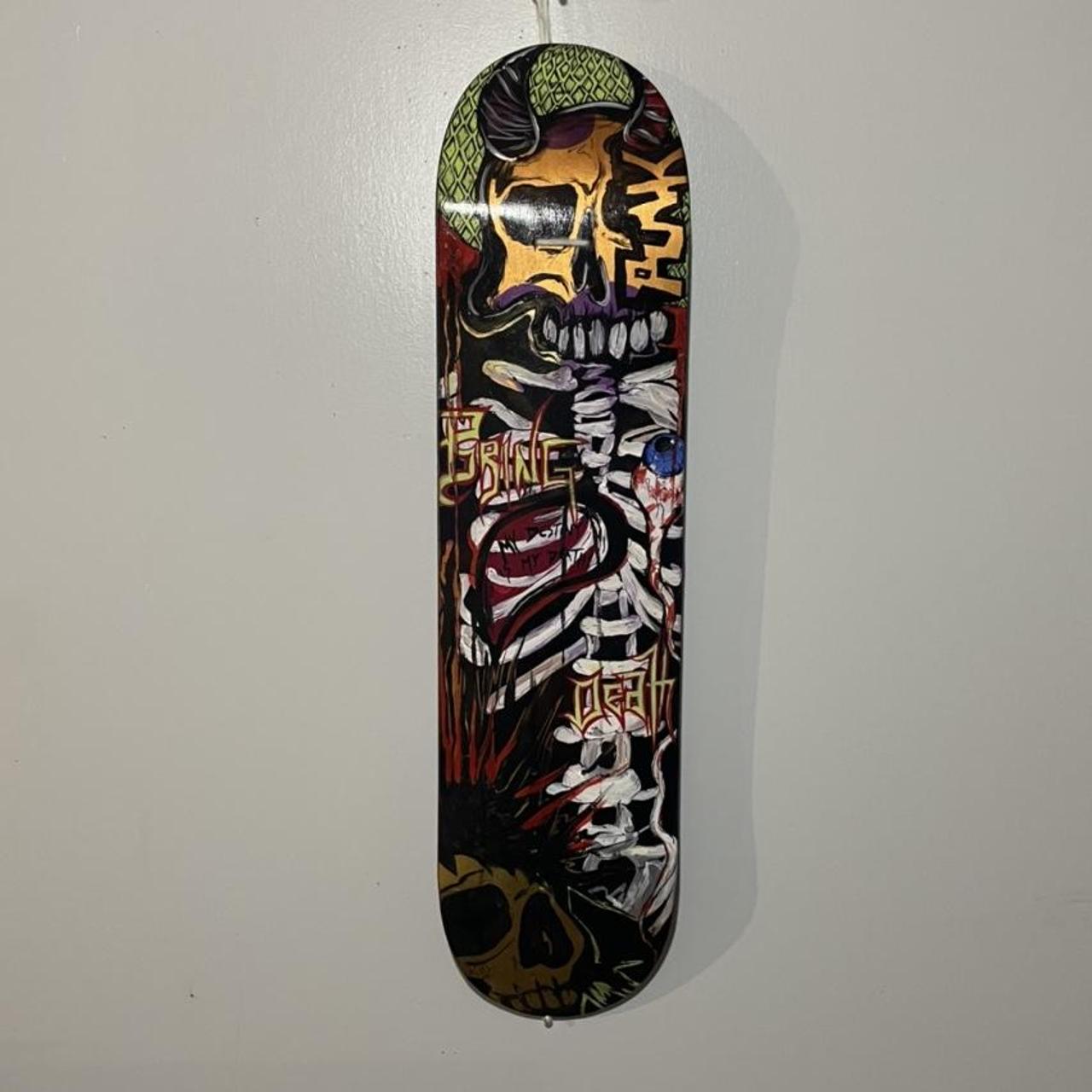 31x7.5 inch Skate Deck Custom “Crack Head” art... - Depop