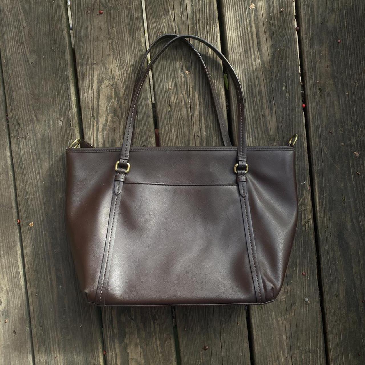 PEYTON LEATHER POCKET TOTE (COACH F25667) popular