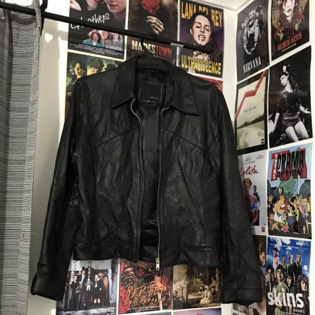 VINTAGE real cowhide leather jacket, really edgy and... - Depop