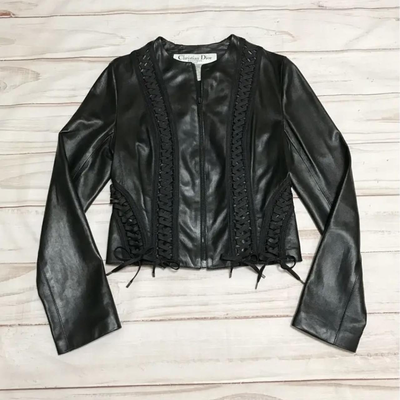 Dior Lacing Leather Jacket - Rare - Size: 38 -... - Depop