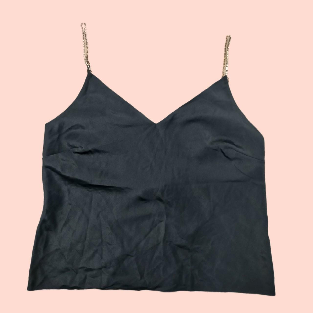 Women's Black and Silver Vest | Depop