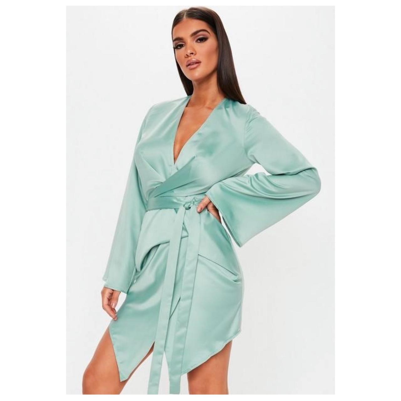 Missguided ✨ Satin wrap mint coloured ...