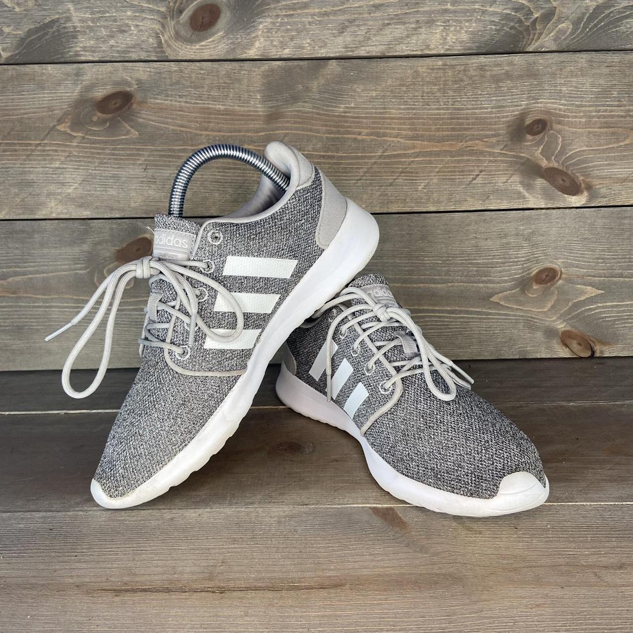 Adidas Women's Grey and White Trainers (2)