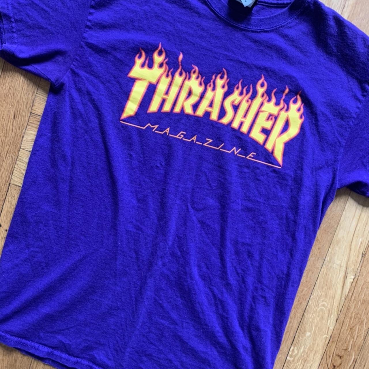 Purple Thrasher Magazine San Francisco Flame... - Depop