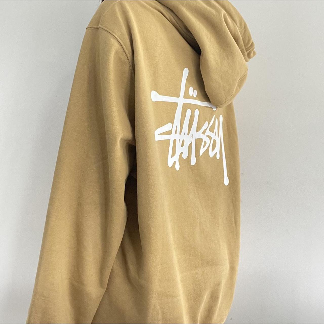 Stüssy mustard yellow oversized super soft hoodie... Depop