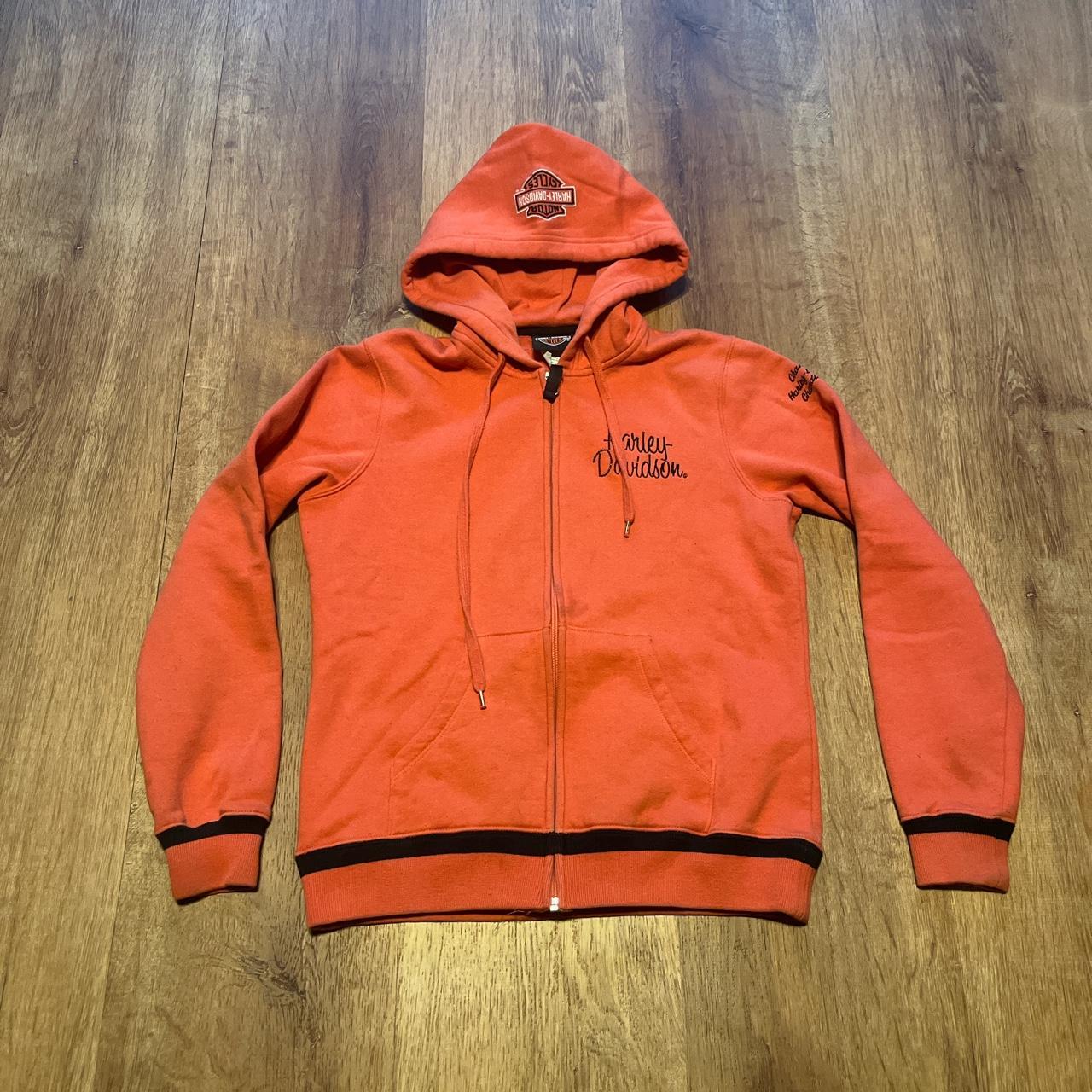 Harley Davidson Women's Orange Jacket | Depop